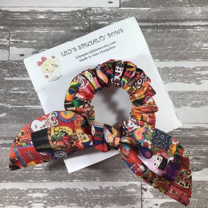 Nesting Dolls Scrunchie, Bow Scrunchie, Top Knot Scrunchie, Bunny Ears Scrunchie
