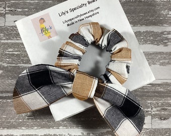 Plaid Scrunchie, Bow Scrunchie, Top Knot Scrunchie, Bunny Ears Scrunchie