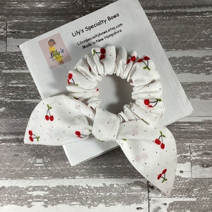 Cherry Scrunchie, Bow Scrunchie, Top Knot Scrunchie, Bunny Ears Scrunchie