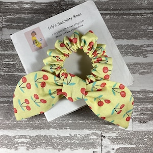 Cherry Scrunchie, Bow Scrunchie, Top Knot Scrunchie, Bunny Ears Scrunchie