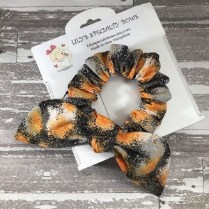 Fall Color Splash I Scrunchie, Bow Scrunchie, Top Knot Scrunchie, Bunny Ear Scrunchie