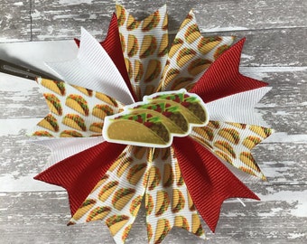 Taco Hair Bow, Food Hair Bow