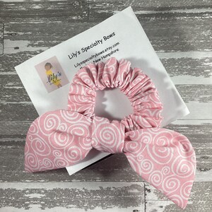 Pink Spring Swirl Scrunchie