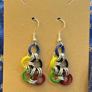 Olympic Rings Earrings in two sizes