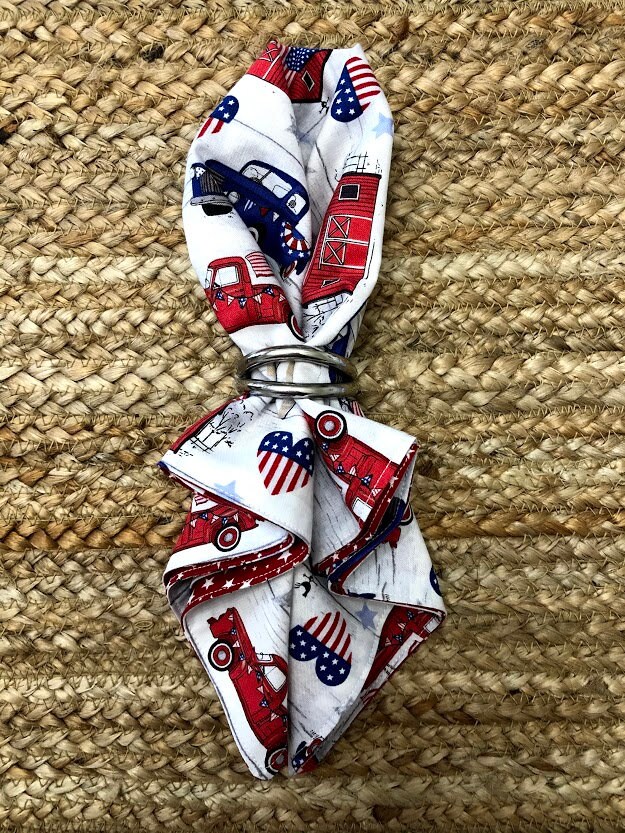 Patriotic 4th of July Cloth Napkins Fully Lined Red White & Etsy