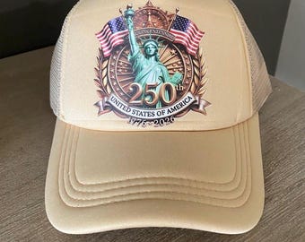 250th Anniversary Statue of Liberty Hats: Patriotic USA Pride trucker hat