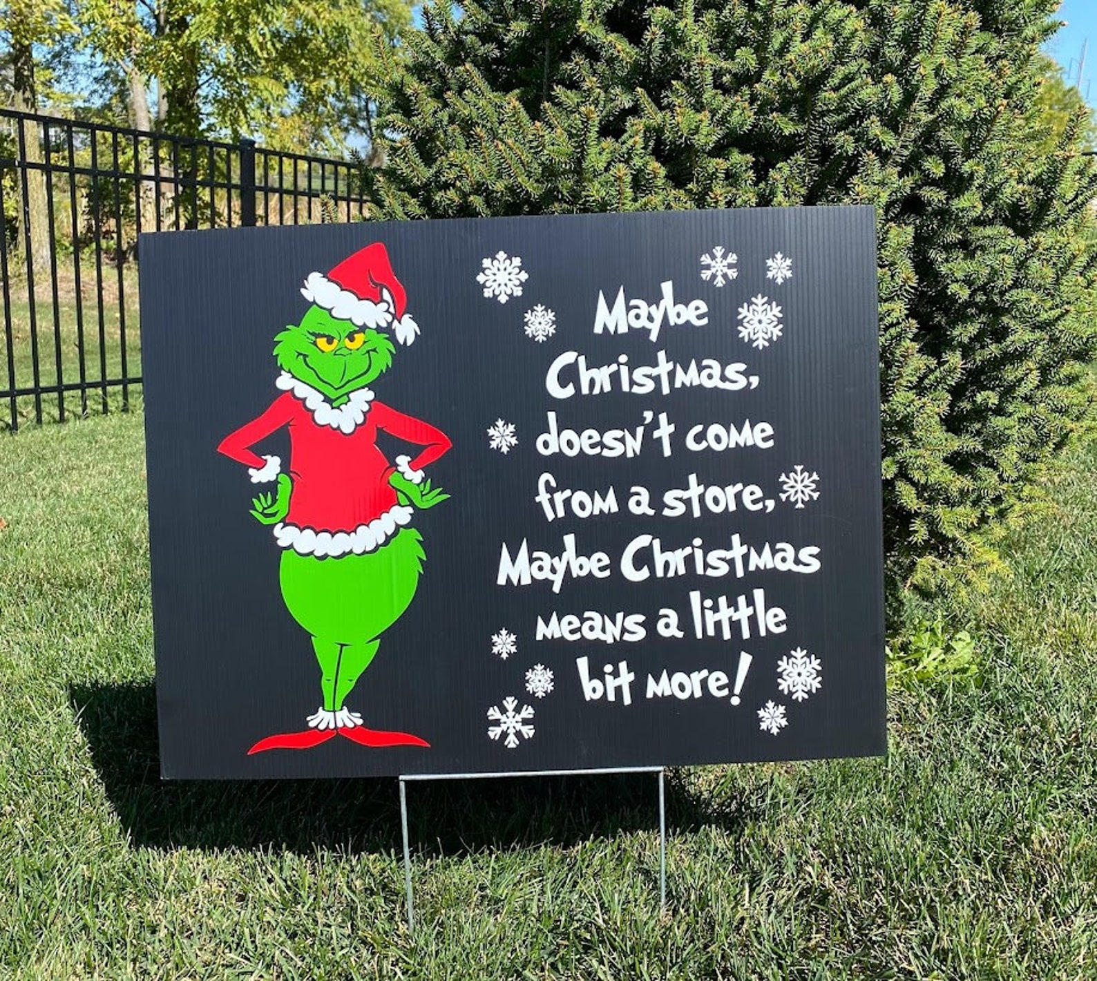 Grinch Yard Signs Christmas Decoration Yard Sign or Indoor Etsy