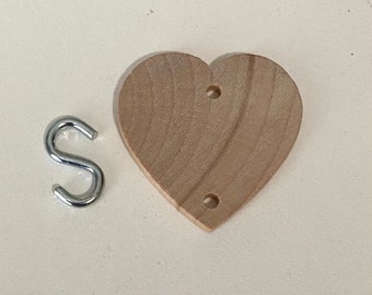 You CHOOSE !!!! Craft Supplies  Calendar Board Wood Discs & Wood Hearts,Metal S-Hooks