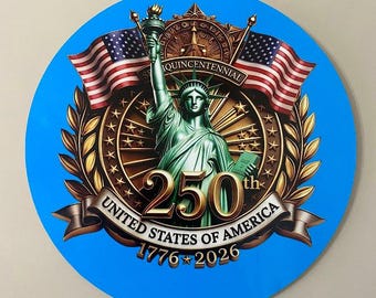 USA 250th Anniversary Eagle Liberty Bell Door Hanger, Patriotic Wood  Decoration