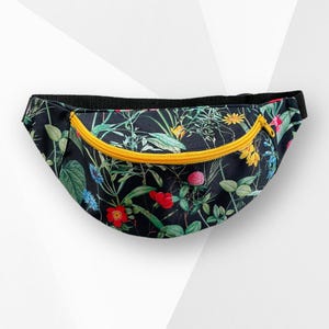 Wildblumen Gürteltasche, Botanische Festival Hüfttasche, Gürteltasche für einen Spaziergang, Reise-Gürteltasche, Geldbeutel Hüfttasche, Urlaubsbeutel, Beutel Blumen