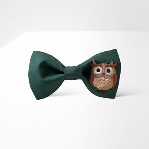 Eule Kinder Fliege, Wald Liebhaber Geschenkidee, Grüne Fliege für Kinder, Eulen Fliege für Baby, Wald Geschenkidee für Jungen