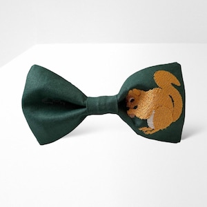Eichhörnchen Fliege, Kunst Fliege, Natur Geschenkidee, Kreative Fliege, Fliege für Eichhörnchenliebhaber, Grüne Fliege, Waldwelt Fliegen