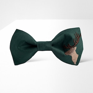 Hirsch Fliege, Kunst Fliege, Natur Geschenkidee, Kreative Fliege, Fliege für Hirschliebhaber, Grüne Fliege, Wildtiere, Geweihe, Tierfliegen