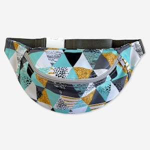 Triangles Gürteltasche, Multi color Festival Hip Bag, Gürteltasche für einen Spaziergang, Reise-Gürteltasche, Geldbeutel-Gürteltasche, Urlaubstasche