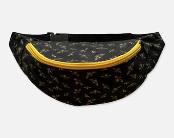 Bees fanny pack for kids, Yellow and black bum bag for juniors, Kids crossbody hip bag, Cute bags, Fanny packs gift, Waist pack for kids