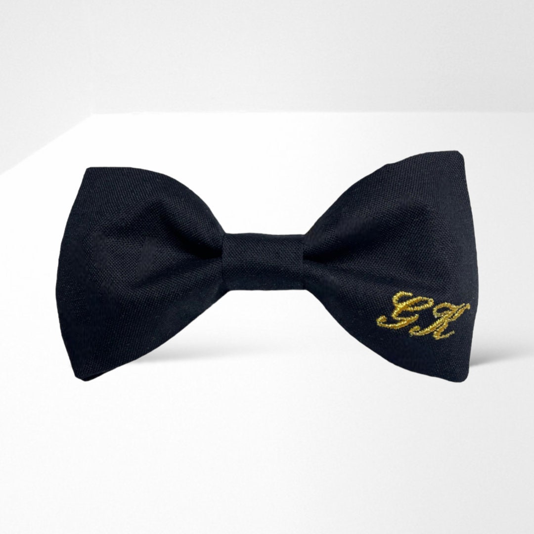 Louis Vuitton Monogram Embroidered Bow Tie - Black Bow Ties, Suiting  Accessories - LOU210801
