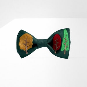 Trees kids bow tie, Art bow tie, Forest lover gift idea, Green bow tie for kids, Tree bow tie for baby, Forest gift idea for boys
