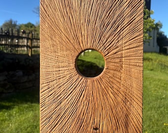 XXL Eiche Holz Skulptur 150cm Holzskulptur Dekoration Holzkunst Holz Deko Garten Stele Eichenstele Gartendeko Kunst