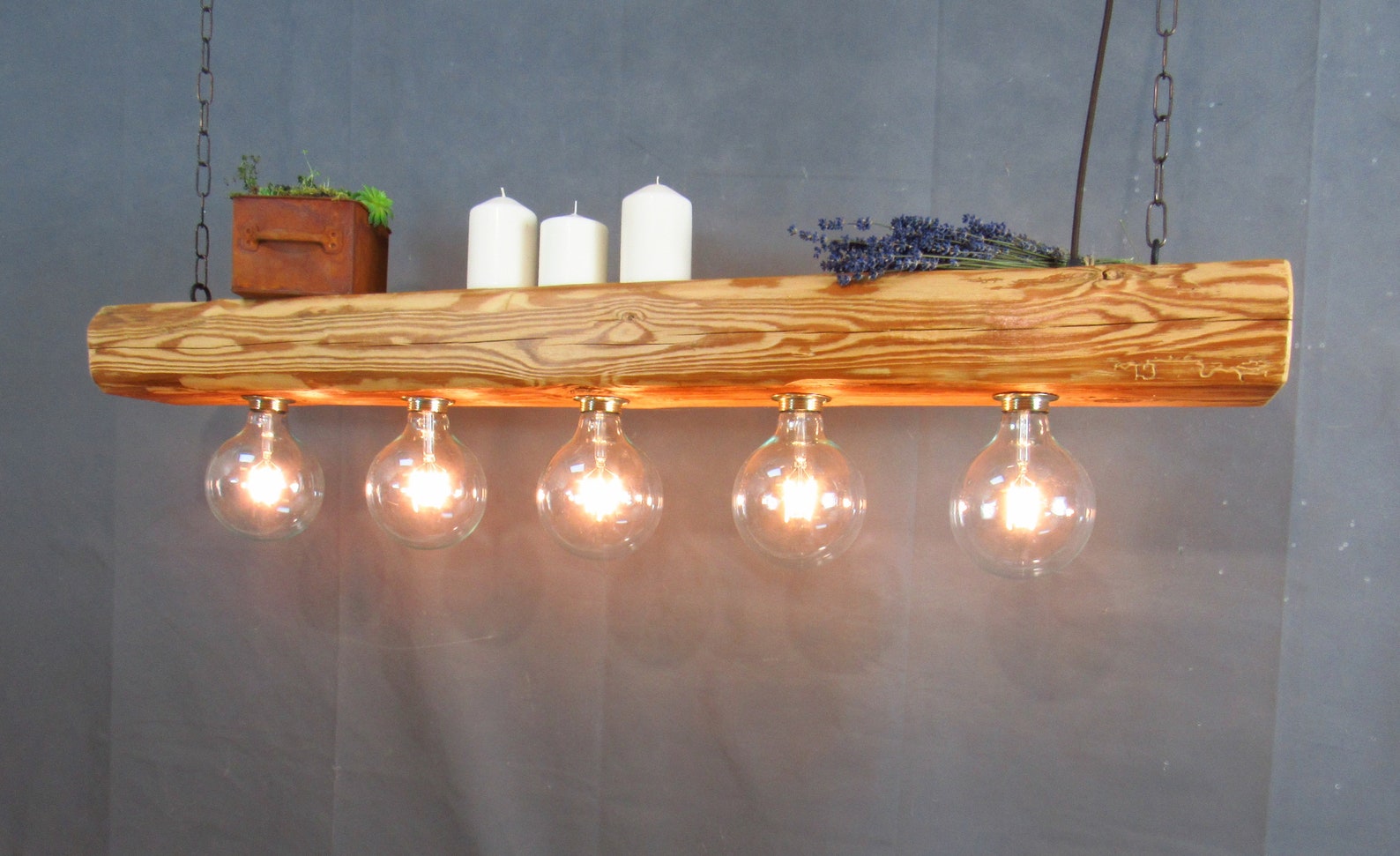 h�ngelampe altholz balken