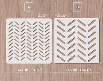 Herringbone  stencil, small
