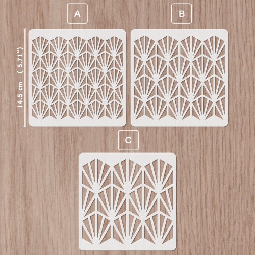 Geometric Art Deco Stencil Etsy