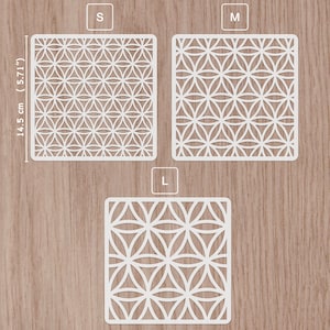 Flower of life stencil, floral pattern, ornament 14.5x 14.5 cm stencil form Mylar