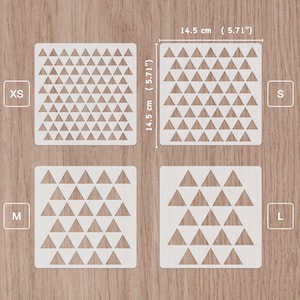 Small triangles, stencil, geometric shapes, simple shapes stencil