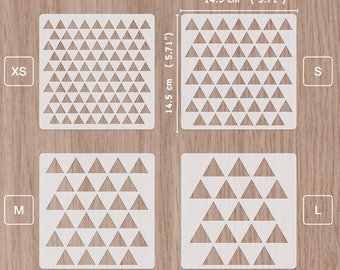 Triangle Stencil: Geometric Shapes, Reusable Mylar (5.71"x5.71")