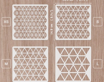 Triangle Geometric Pattern Stencil: Reusable Mylar, 14.5cm