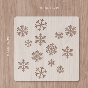 Christmas snowflake seamless pattern, stencil