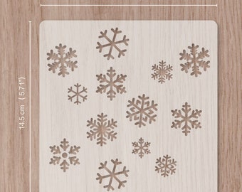 Christmas snowflake seamless pattern, stencil