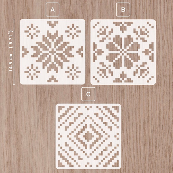 Vyshyvanka Stencil, Ukrainian National Ethnic Folk Ornament, Tile Stencil, Vyshivanka Cross-Stitch Pattern Stencil