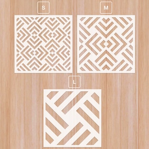 Tile stencil, geometric pattern, lines