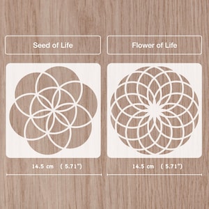 Flower of Life Stencil: Sacred Geometry Mylar Template (14.5cm)