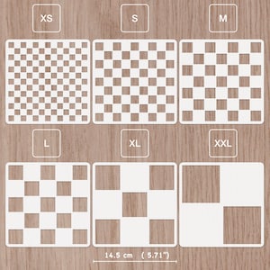 Chess board, checkers stencil 14.5 cm, squares stencil