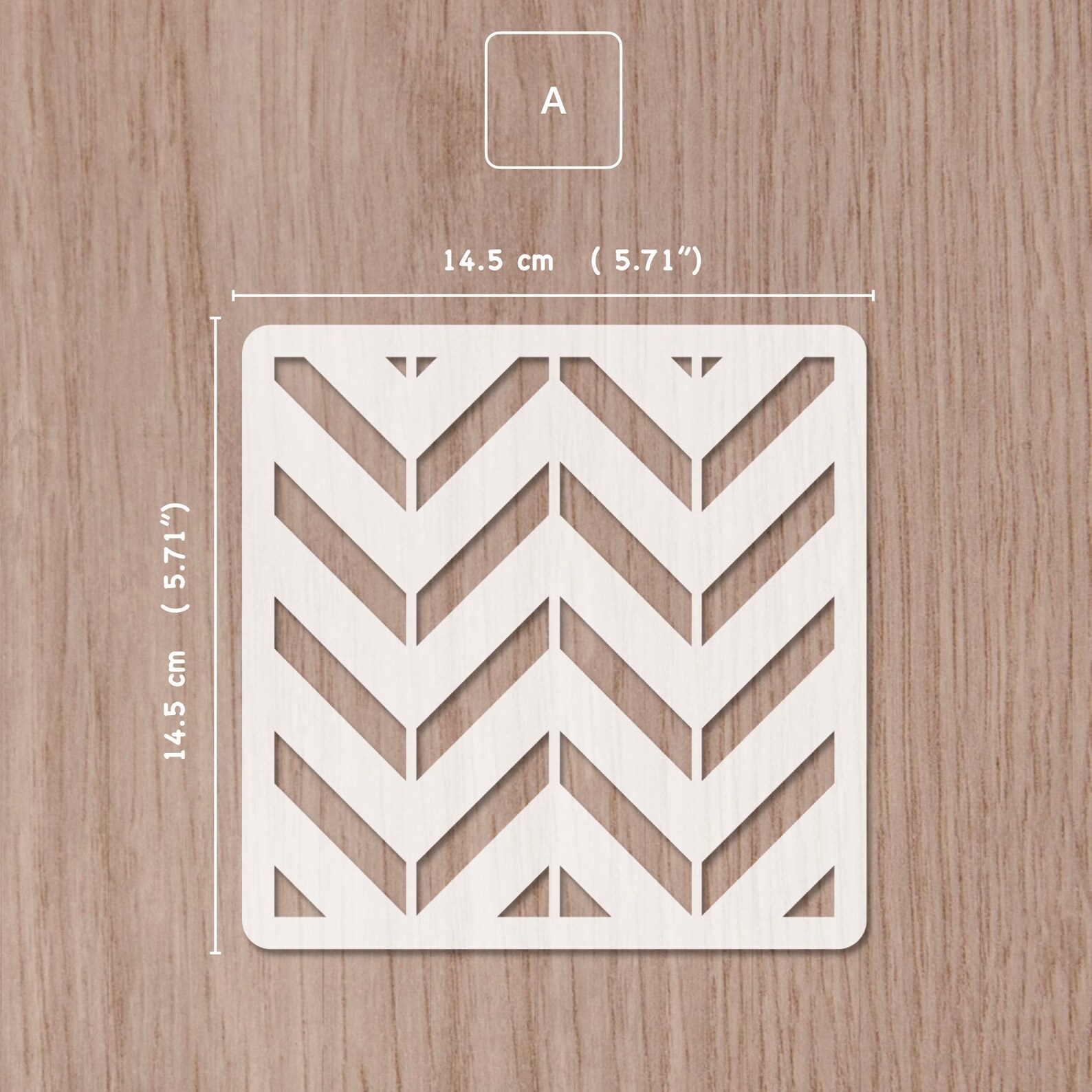 Herringbone Chevron Stencil Small Tile Etsy UK