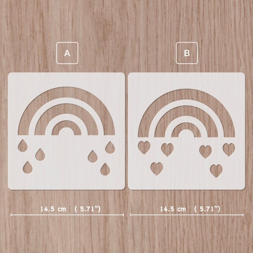 Rainbow Stencil Painting Wall Art Nursery Wall Mylar Etsy