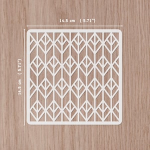 Geometric pattern stencil, diamond rhombus pattern