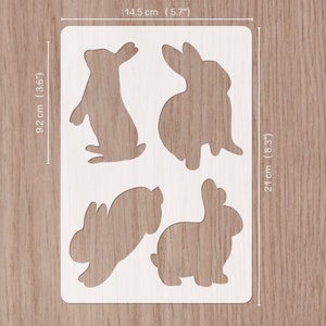 Bunny Stencil: A5 Mylar Rabbit Stencil for Easter