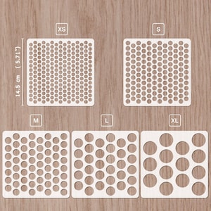 Circle stencil Bubble Geometric Craft Stencil small tile