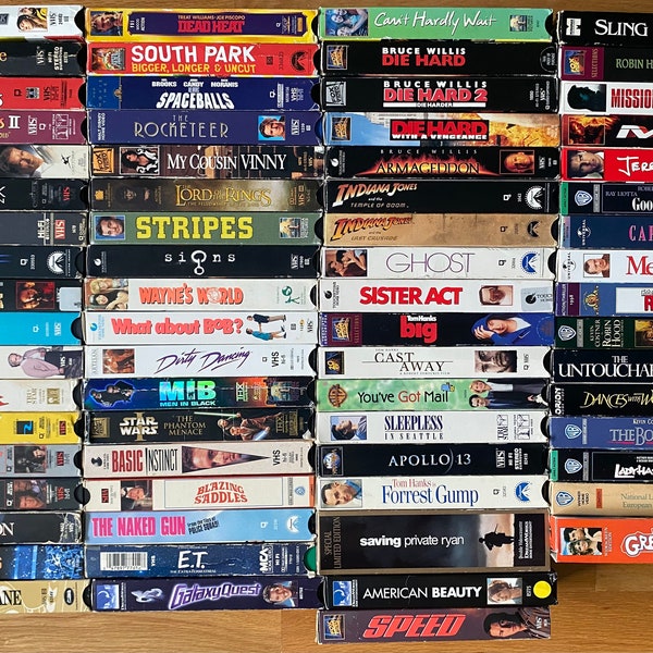 Vintage VHS Cassette Tapes - 1980’s, 1990’s, & 2000s!