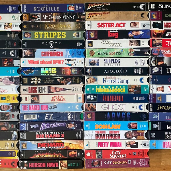 Vintage VHS Cassette Tapes - 1980’s, 1990’s, & 2000s!