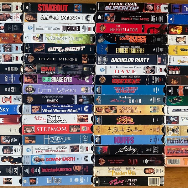 Vintage VHS Cassette Tapes - 1980s, 1990s, & 2000s!