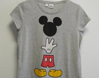 Amarillo Disney niños Mickey Mouse Camiseta Manga Larga T-Shirt
