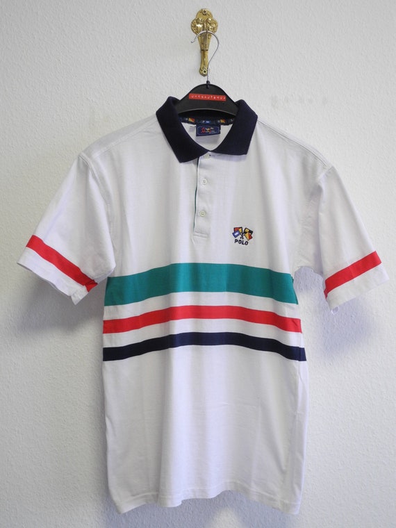 Angelo Muroni Vintage jaren '90 Polo Shirt M / L Wit Groen | Etsy België