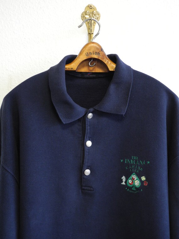 Gaming Embroidered Polo 90s Buttons Daniel Navy Indiana Vintage Pullover L/XL Club Etsy Hechter UK the Steel - Paris