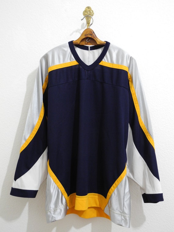 Canadian Vintage Hockey Mesh Jersey L/XL Blue Whit