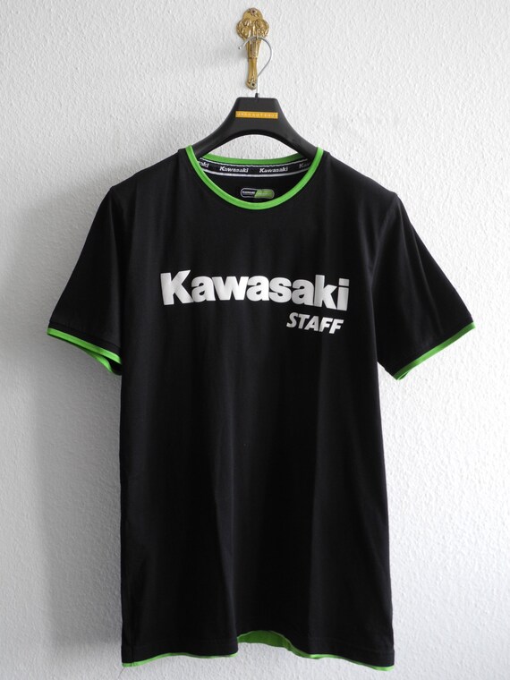 Kawasaki Staff T-shirt M/L Black Green 