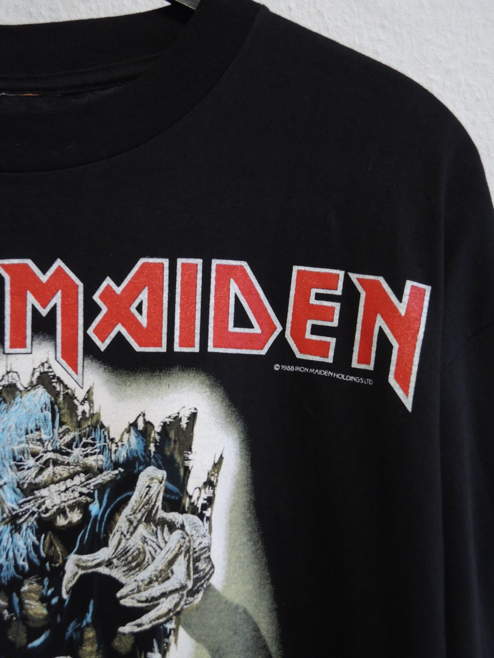 Iron Maiden 1988 Vintage T-shirt L/XL Black Single Stitch - Etsy