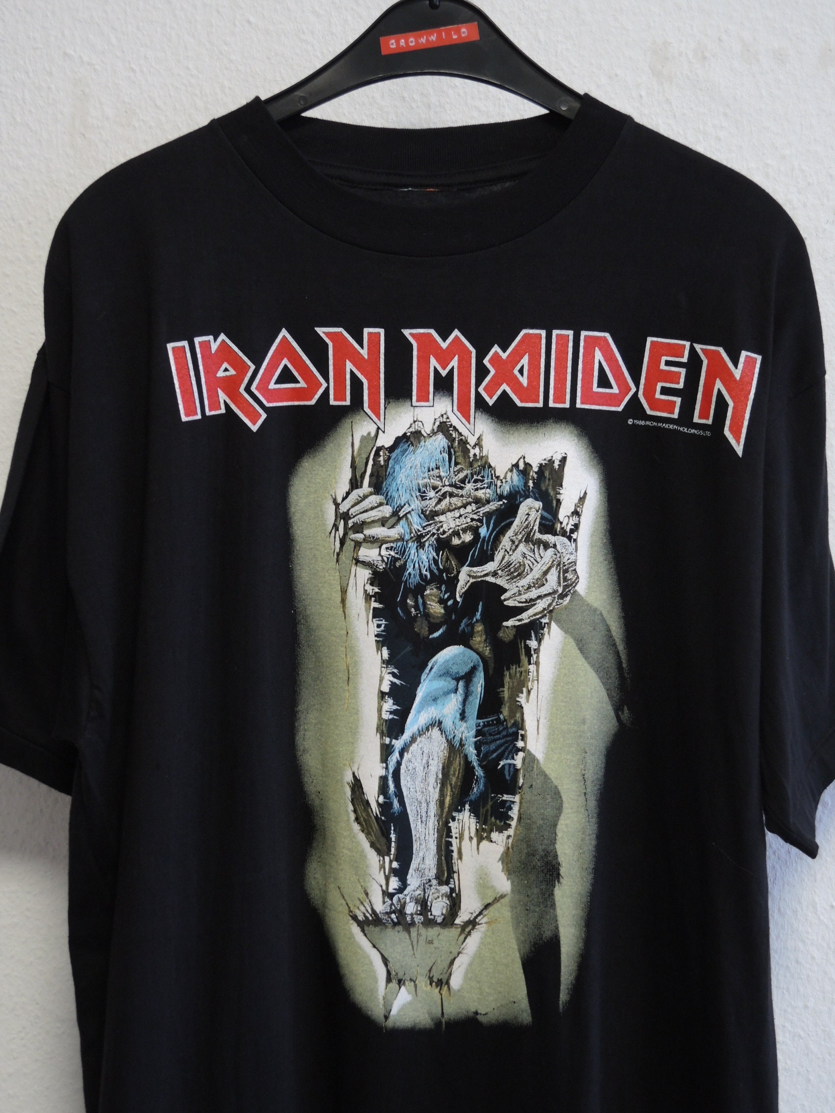 Iron Maiden 1988 Vintage T-shirt L/XL Black Single Stitch - Etsy